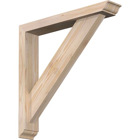 Ekena Millwork Traditional Traditional Smooth Bracket w/ Offset Brace, Douglas Fir, 3 1/2"W x 20"D x 20"H BKT0402X20X20TRA01SDF